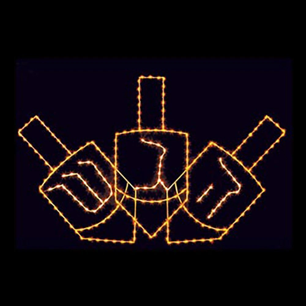 8' Animated Silhouette Dreidel 3 8' Animated Silhouette Dreidel