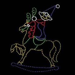 15' Hobby Horse And Elf, LED