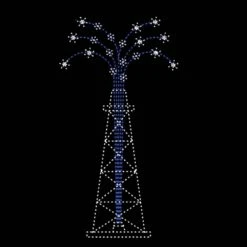 17' Snowflake Oil Derrick, LED