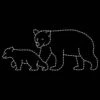 5' X 12' Two Bears Walking, LED