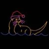 8' X 15' Sea Otter With Santa Hat, LED -Twinkly Shop 1 34391 001 led