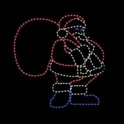 10' Santa With Gift Bag, LED