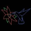 8' X 12' Hummingbird With Poinsettia, LED -Twinkly Shop 1 34579 001 led