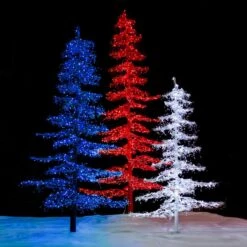11' Ice Sculpture Christmas Tree - Blue -Twinkly Shop 192a2129 rwb trees