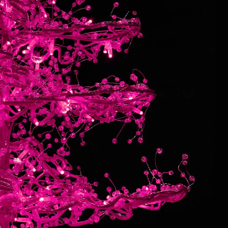 11' Ice Sculpture Christmas Tree - Pink 4 11' Ice Sculpture Christmas Tree - Pink - Image 2