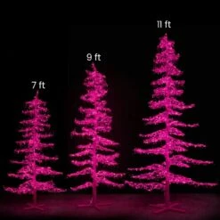 11' Ice Sculpture Christmas Tree - Pink 8 11' Ice Sculpture Christmas Tree - Pink -Twinkly Shop 3d 11006 pk 3d 11007 pk 3d 11008 pk labeled