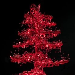 11' Ice Sculpture Christmas Tree - Red -Twinkly Shop 3d 11006 rd c