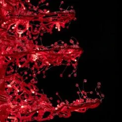 11' Ice Sculpture Christmas Tree - Red -Twinkly Shop 3d 11006 rd d