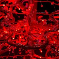 11' Ice Sculpture Christmas Tree - Red -Twinkly Shop 3d 11006 rd e