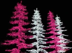 9' Ice Sculpture Christmas Tree - Pink -Twinkly Shop 3d 11007 pk w 1