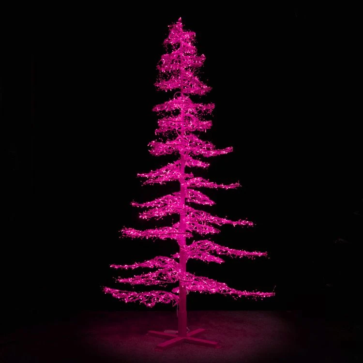 11' Ice Sculpture Christmas Tree - Pink 3 11' Ice Sculpture Christmas Tree - Pink