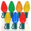25 Light Multi C7 LED Christmas Lights - 8" Spacing -Twinkly Shop c7 258 m