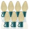 26 Light Warm White C7 LED Christmas Lights - 8" Spacing -Twinkly Shop c7 268 28ww
