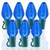 26 Light Blue C7 LED Christmas Lights - 8" Spacing -Twinkly Shop c7 268 b