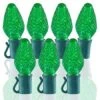 26 Light Green C7 LED Christmas Lights - 8" Spacing -Twinkly Shop c7 268 g