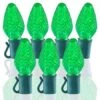 26 Light Lime Green C7 LED Christmas Lights - 8" Spacing -Twinkly Shop c7 268 lg