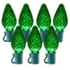 26 Light Green C9 LED Christmas Lights - 8" Spacing -Twinkly Shop c9 268 g