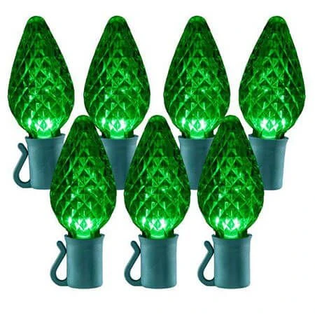 26 Light Green C9 LED Christmas Lights - 8" Spacing 3 26 Light Green C9 LED Christmas Lights - 8" Spacing