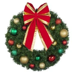 30" Unlit Decorated Wreath - Colors Of The Holidays - Bow Option Available -Twinkly Shop dw 30 coth b vb 12 rgt1