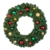 36" Unlit Decorated Wreath - Colors Of The Holidays - Bow Option Available -Twinkly Shop dw 36 coth 1 2