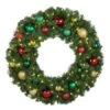 36" Lit LED Warm White Decorated Wreath - Colors Of The Holidays - Bow Option Available -Twinkly Shop dw 36 led coth1