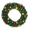 48" Unlit Decorated Wreath - DELUXE Colors Of The Holidays - Bow Option Available -Twinkly Shop dw 48 del coth 1