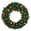 48" Unlit Decorated Wreath - Traditional Décor - Bow Option Available -Twinkly Shop dw 48 t 1