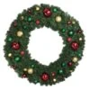 60" Unlit Decorated Wreath - Colors Of The Holidays - Bow Option Available