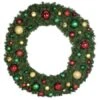 72" Unlit Decorated Wreath - Colors Of The Holidays - Bow Option Available