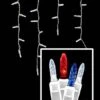 LED Icicle Lights - 70 Light Set - Red, White & Blue -Twinkly Shop m5ic rwb
