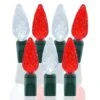70 Light Pure White & Red C6 LED Christmas Lights -Twinkly Shop p c6 704 pwr