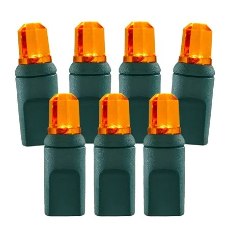 70 Light Amber/Orange Pentagon Gem LED Christmas Lights 3 70 Light Amber/Orange Pentagon Gem LED Christmas Lights
