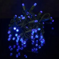70 Light Blue Pentagon Gem LED Christmas Lights -Twinkly Shop p pent 704 b b