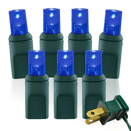 70 Light Blue Twinkle 5mm Wide Angle Conical LED Christmas Lights 3 70 Light Blue Twinkle 5mm Wide Angle Conical LED Christmas Lights