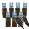 Wide Angle Conical - 4" Spacing, 70 Bulb, Brown Cord, UL Coaxial RY Plug - Full Wave - Pure White -Twinkly Shop pry pw br 1