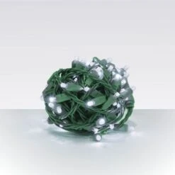 70 Light 4600K Pure White 5 Mm Wide Angle Conical LED Christmas Lights - Balled