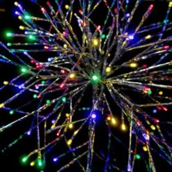 24" Silver Twinkle Starburst - Multi-colored LED Lights -Twinkly Shop sl tsb 24 m sl 3 cropped 1