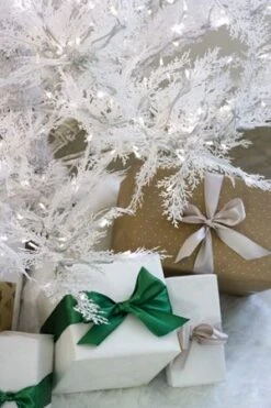 7.5' Indoor LED Glacier Fir White Christmas Tree - With Multi-Function Pure White/Warm White Lights -Twinkly Shop t it 75 1236 wwcw 8