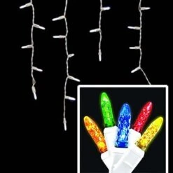 LED Twinkle Icicle Lights - 70 Light Set - Multi