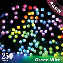 Twinkly Pro - RGBW Capsule - 250 Lights - 4" Spacing - Green Wire - Single Line -Twinkly Shop twinkly web 2020 1359