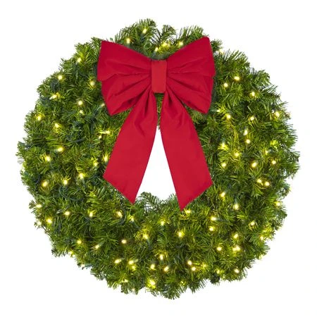 30" Lit Warm White Deluxe Oregon Fir Wreath - Bow Option Available 5 30" Lit Warm White Deluxe Oregon Fir Wreath - Bow Option Available - Image 3