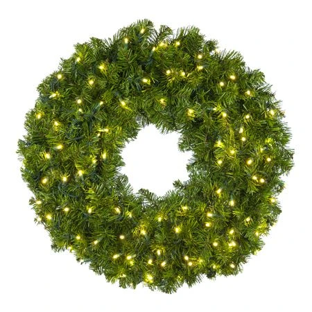 30" Lit Warm White Deluxe Oregon Fir Wreath - Bow Option Available 3 30" Lit Warm White Deluxe Oregon Fir Wreath - Bow Option Available
