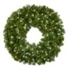 36" Lit Pure White Deluxe Oregon Fir Wreath - Bow Option Available -Twinkly Shop w 36 dofl pw 1