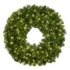 36" Lit Warm White Deluxe Oregon Fir Wreath - Bow Option Available -Twinkly Shop w 36 dofl ww