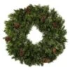 48" Unlit Deluxe Mixed Pine Wreath - Bow Option Available -Twinkly Shop w 36 mpu t 1