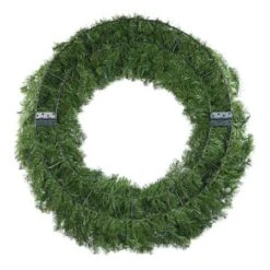 48" Lit Red Deluxe Oregon Fir Wreath - Bow Option Available -Twinkly Shop w 48 dof back 1 1 1