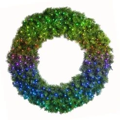 48" Twinkly Pro RGBW Deluxe Oregon Fir Wreath - Bow Option Available -Twinkly Shop w 48 dofl 6 twkprgbw 1