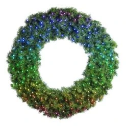 36" Twinkly Pro RGBW Deluxe Oregon Fir Wreath - Bow Option Available