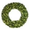 48" Lit Warm White Deluxe Oregon Fir Wreath - Bow Option Available -Twinkly Shop w 48 dofl 6 ww