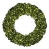 60" Lit Warm White Deluxe Oregon Fir Wreath - Bow Option Available -Twinkly Shop w 60 dofl 6 ww